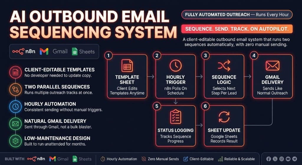 AI Outbound Email Sequencing , website screenshot
